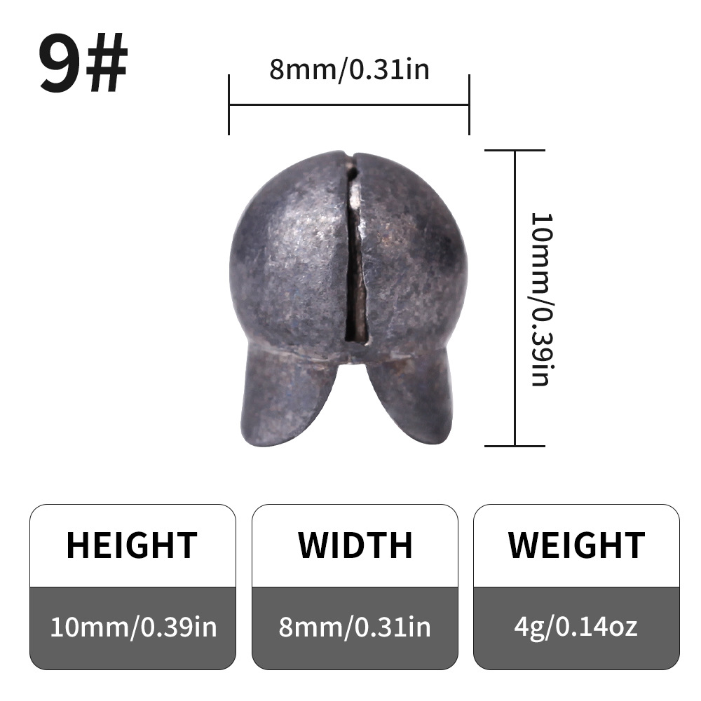 Sunflower Duckbill Split Shot Fishing Sinkers thumb 12