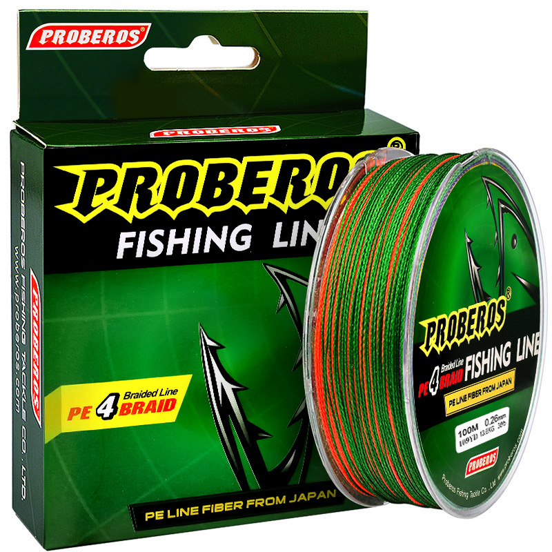 Sunflower 4 Strand PE Braided Fishing Line 100M Wear Resistant For Lure & Saltwater Fishing