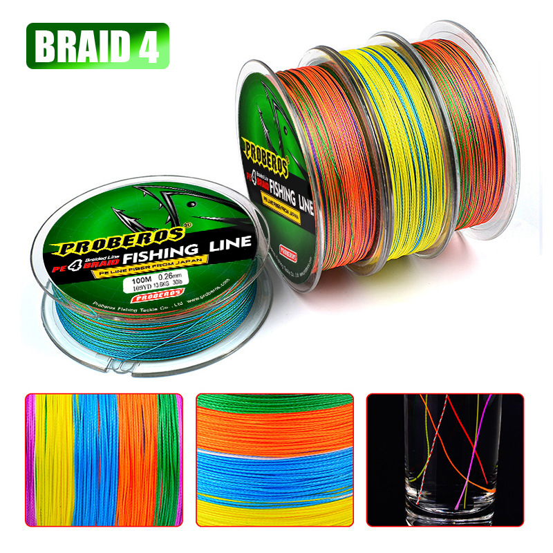 Sunflower 4 Strand PE Braided Fishing Line 100M Wear Resistant For Lure & Saltwater Fishing thumb 1