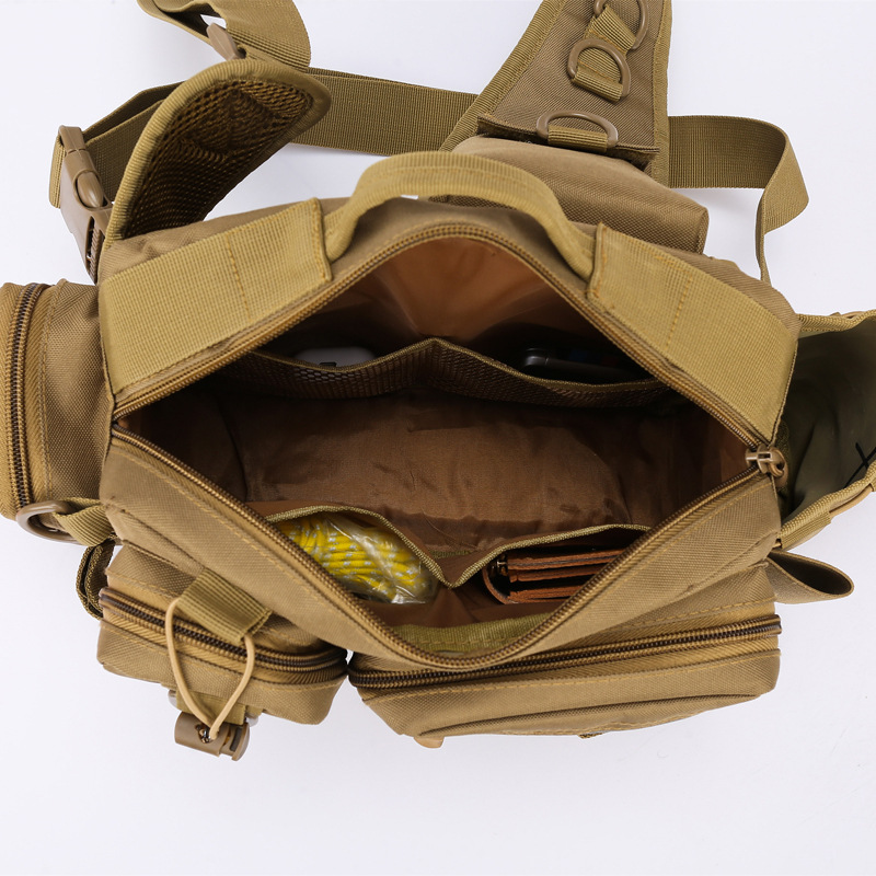 Sunflower Multifunctional Lure Fishing Sling Chest Bag 600D Wear Resistant Nylon Large Capacity Tackle Crossbody Bag 6 Colors thumb 2
