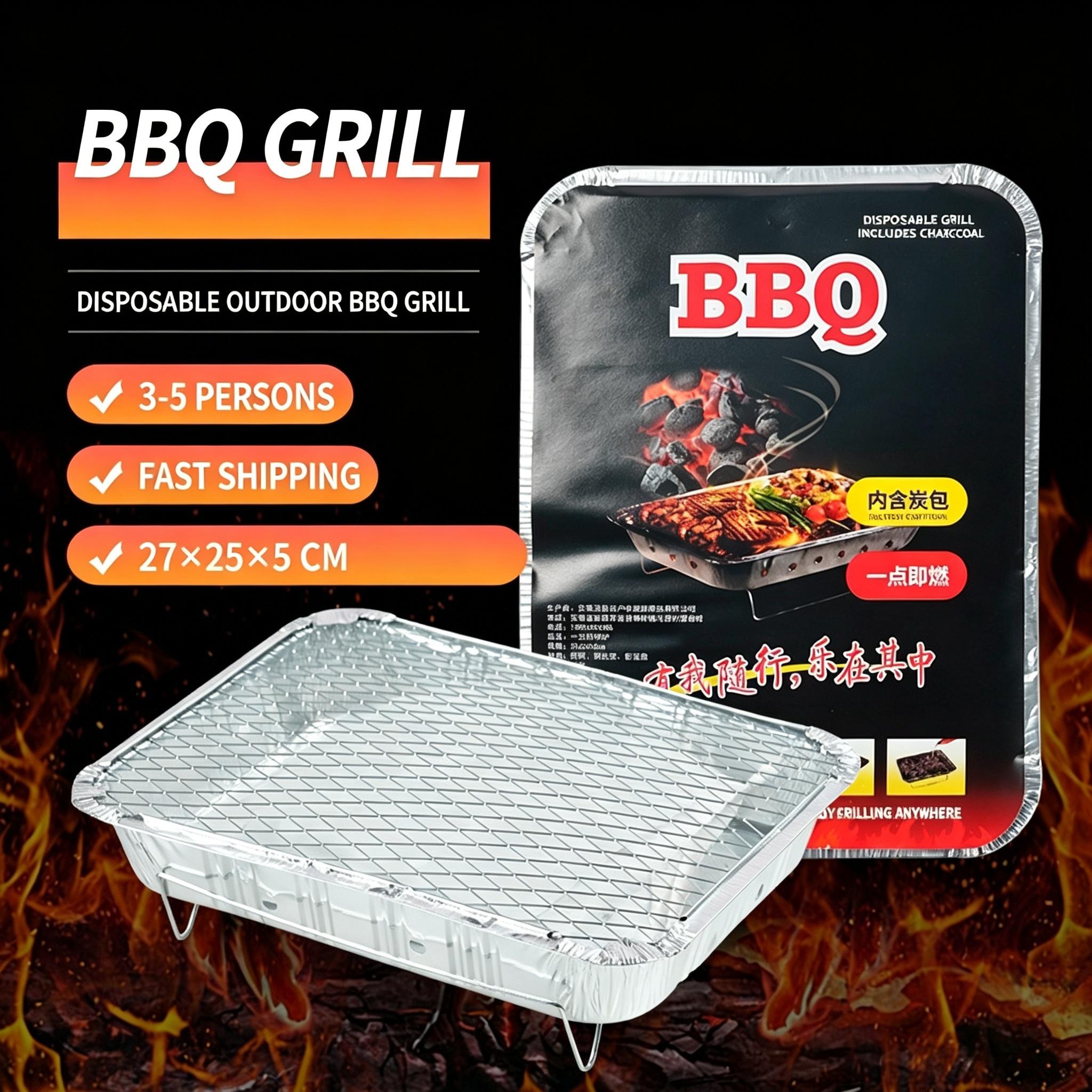 Sunflower Disposable Stainless Steel Portable BBQ Grill