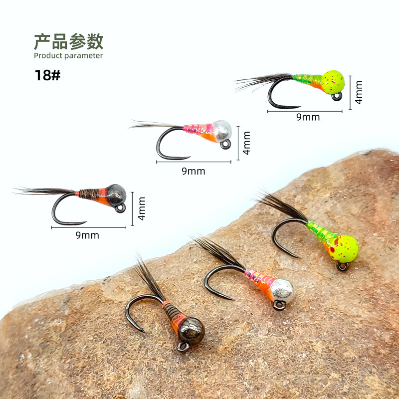 Sunflower Tungsten Bead Nymph Fly Fishing Flies, Sinking Wet Fly Lure for Trout, Bass, Brook Fishing thumb 8
