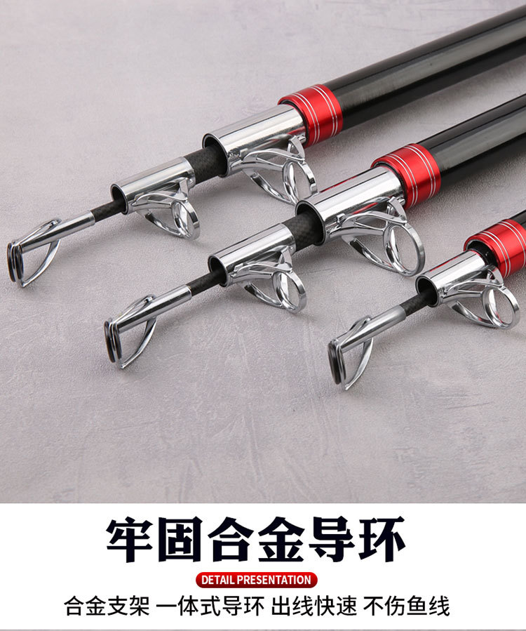 Sunflower Carbon Telescopic Surf Casting Rod, Extra Hard Power Anchor Fishing Rod 2.1m-4.5m thumb 8