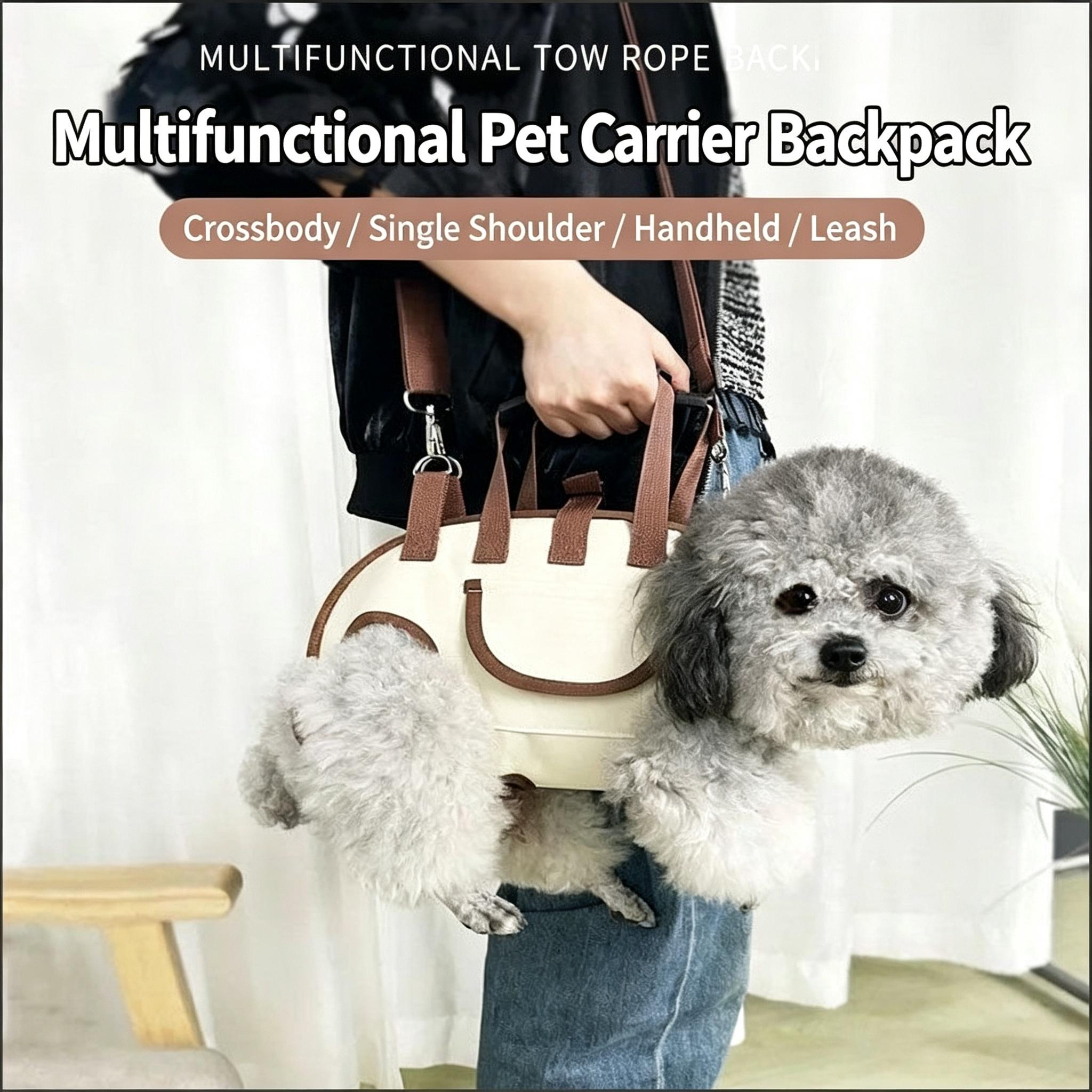 Sunflower Oxford Crossbody Pet Carrier Bag For Small Dogs & Cats thumb 5