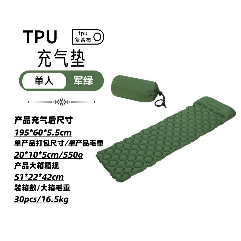 Sunflower TPU Inflatable Camping Sleeping Pad, Portable Backpacking Air Mattress for Outdoor Hiking thumb 2