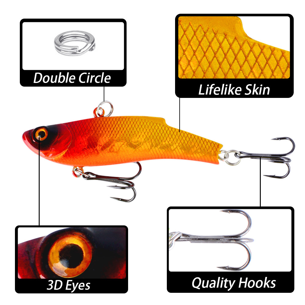 Sunflower Metal Sinking VIB Fishing Lures 7cm 16g Vibrating Hard Bait For Fresh & Salt Water thumb 1