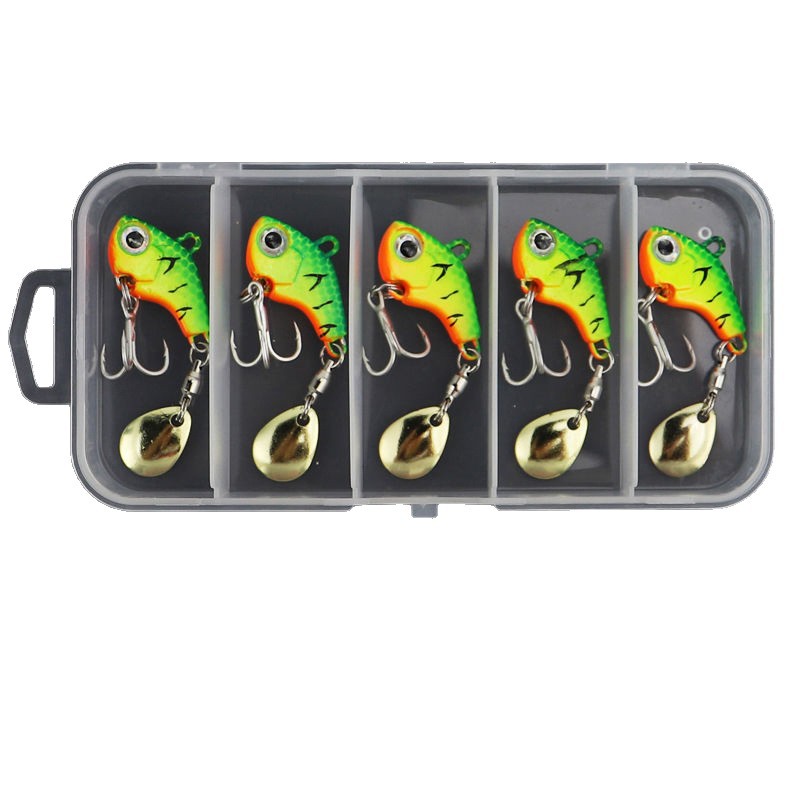 Rotating Spinning Blade VIB Lures Set, Metal Vibrating Fishing VIB Hard Bait thumb 4