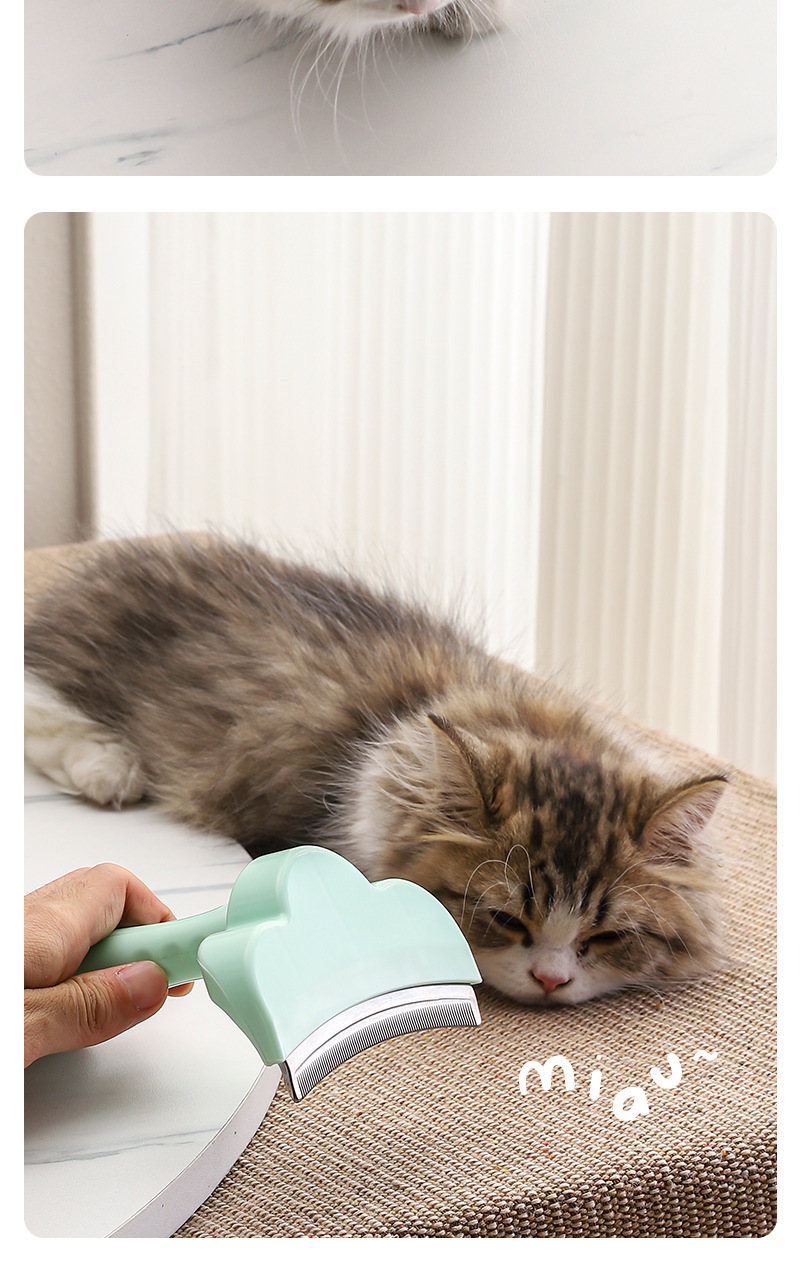Sunflower Curved Pet Deshedding Brush Cat Dog Hair Removal Comb thumb 14