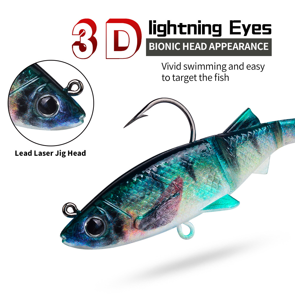 Sunflower Lead Head Soft Swimbait Lure DW6093 Single Hook thumb 13