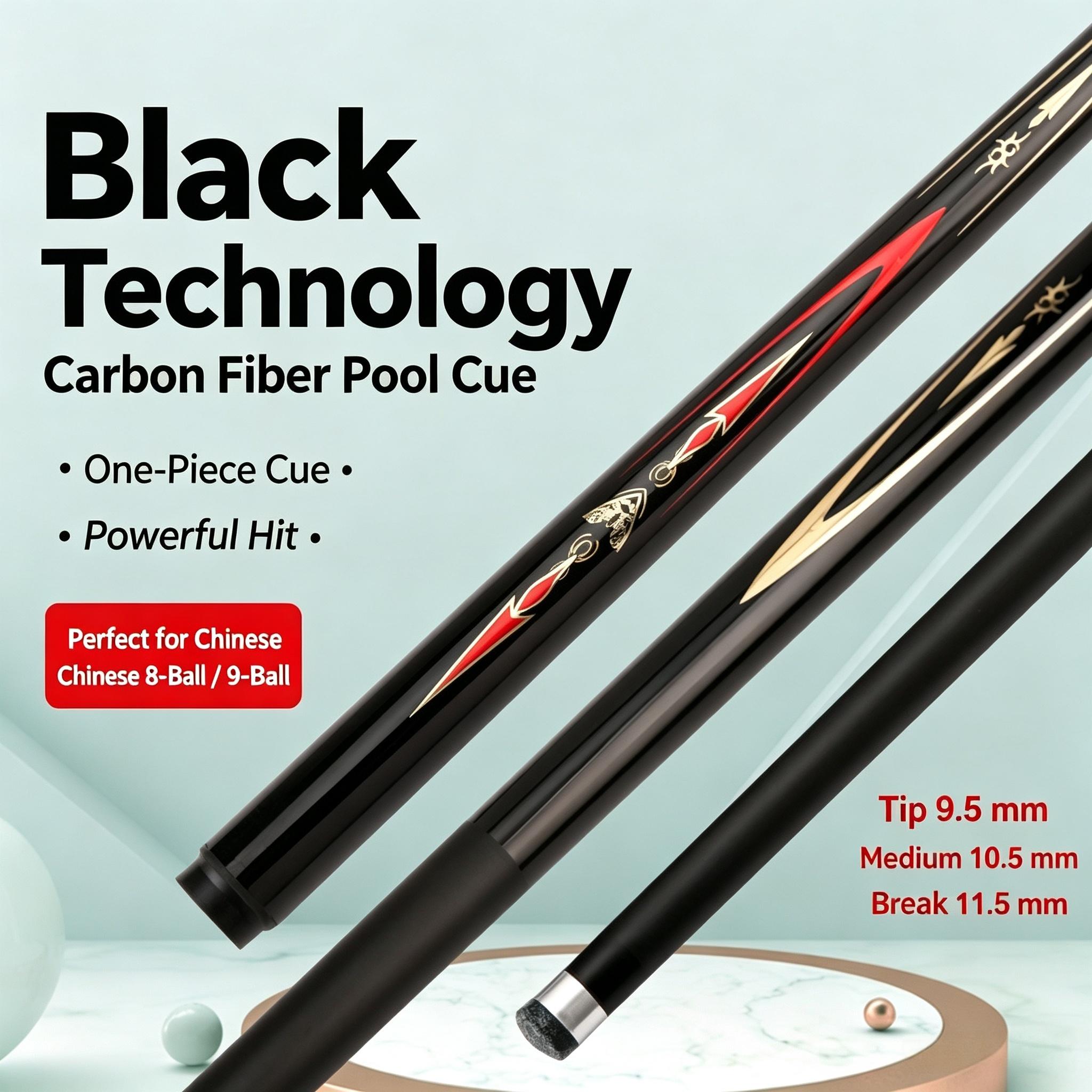 Sunflower One-Piece Carbon Fiber Billiard Pool Cue 145cm Small Tip Billiard Stick thumb 3
