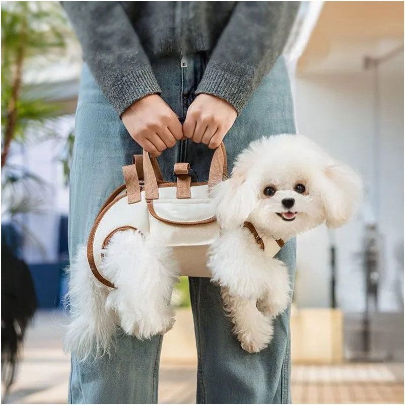 Sunflower Oxford Crossbody Pet Carrier Bag For Small Dogs & Cats thumb 4