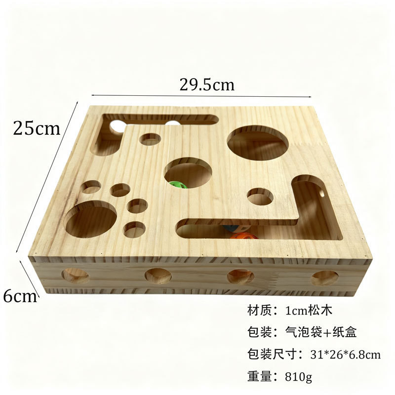 Sunflower Wooden Layered Turntable Ball Cat Toy thumb 17