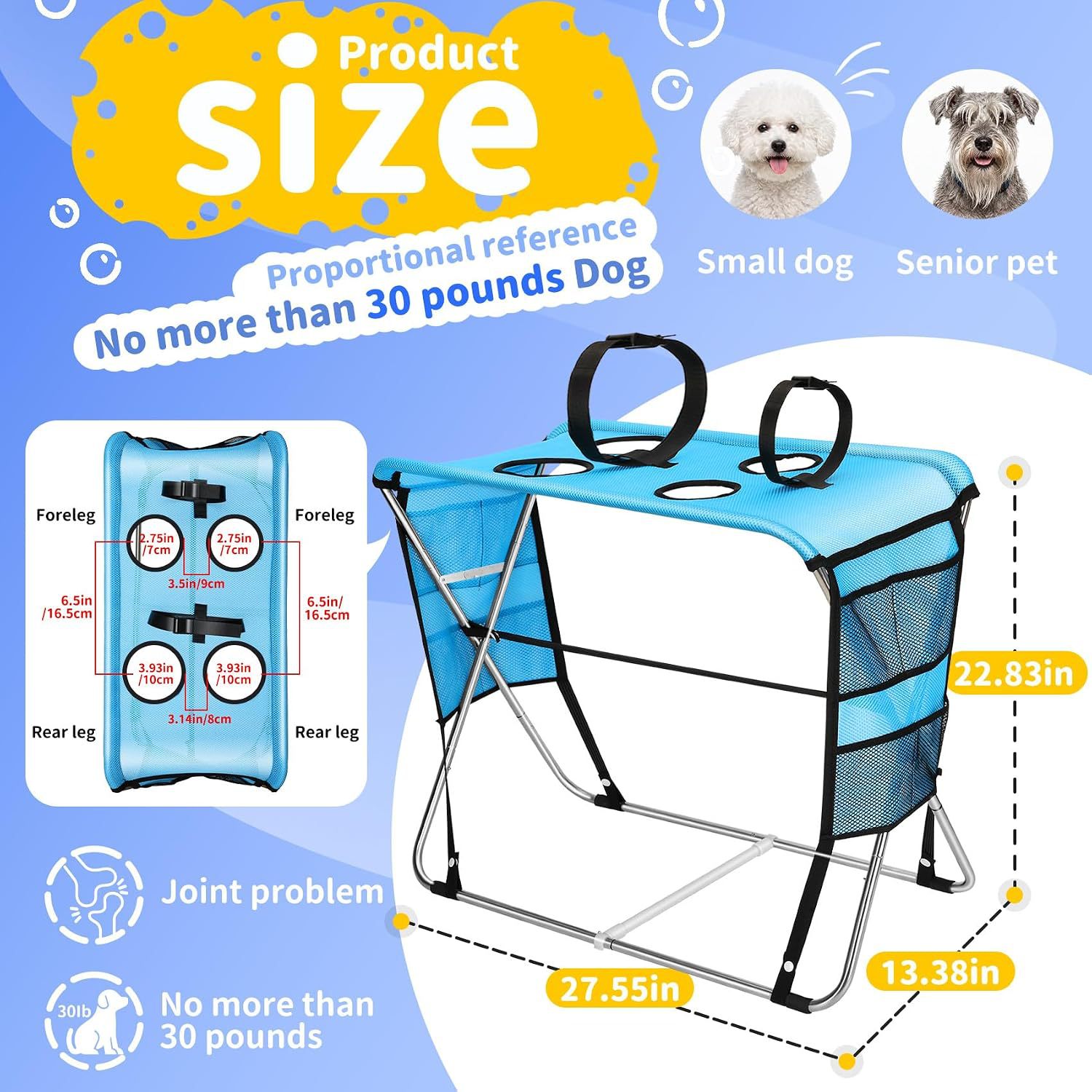 Sunflower Foldable Pet Grooming Bathing Stand for Small Dog & Cat thumb 2
