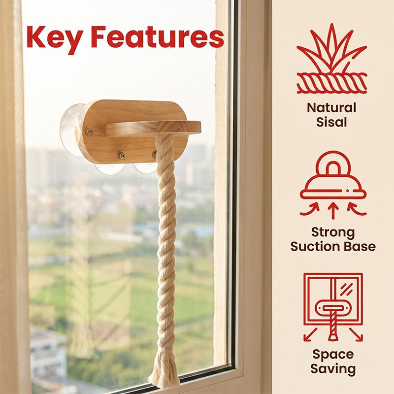 Sunflower Wall Mount Solid Wood Cat House Wall Cat Tree thumb 1