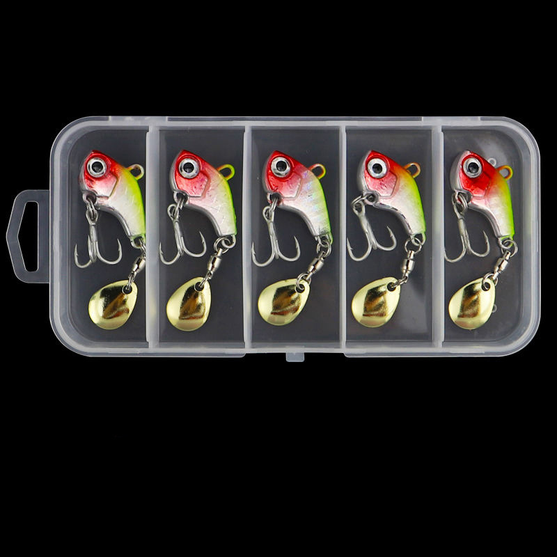 Rotating Spinning Blade VIB Lures Set, Metal Vibrating Fishing VIB Hard Bait thumb 6