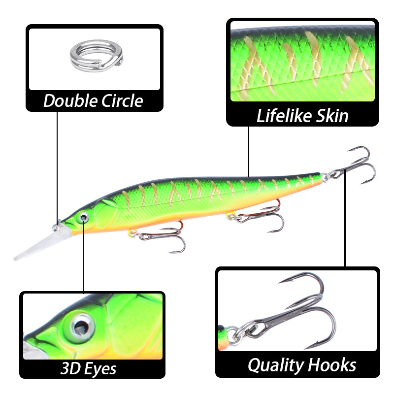 Sunflower Floating Minnow Fishing Lure 13.5cm 16g Rattle Noise Long Cast Saltwater Lures thumb 1