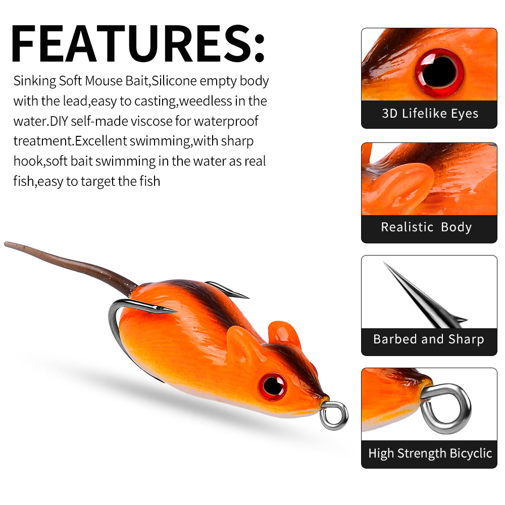 Sunflower Mouse Soft Fishing Lure FR034 thumb 2