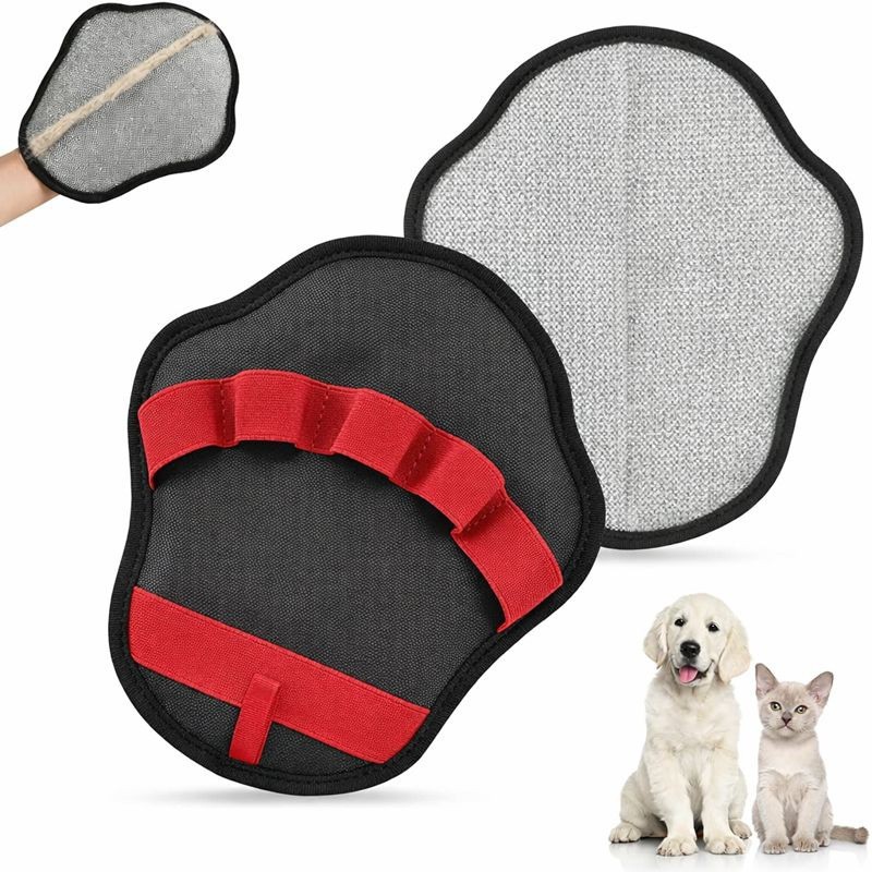 Sunflower Curved Pet Grooming Glove, Double-sided Brush Hair Remover Mitt for Dogs & Cats thumb 3