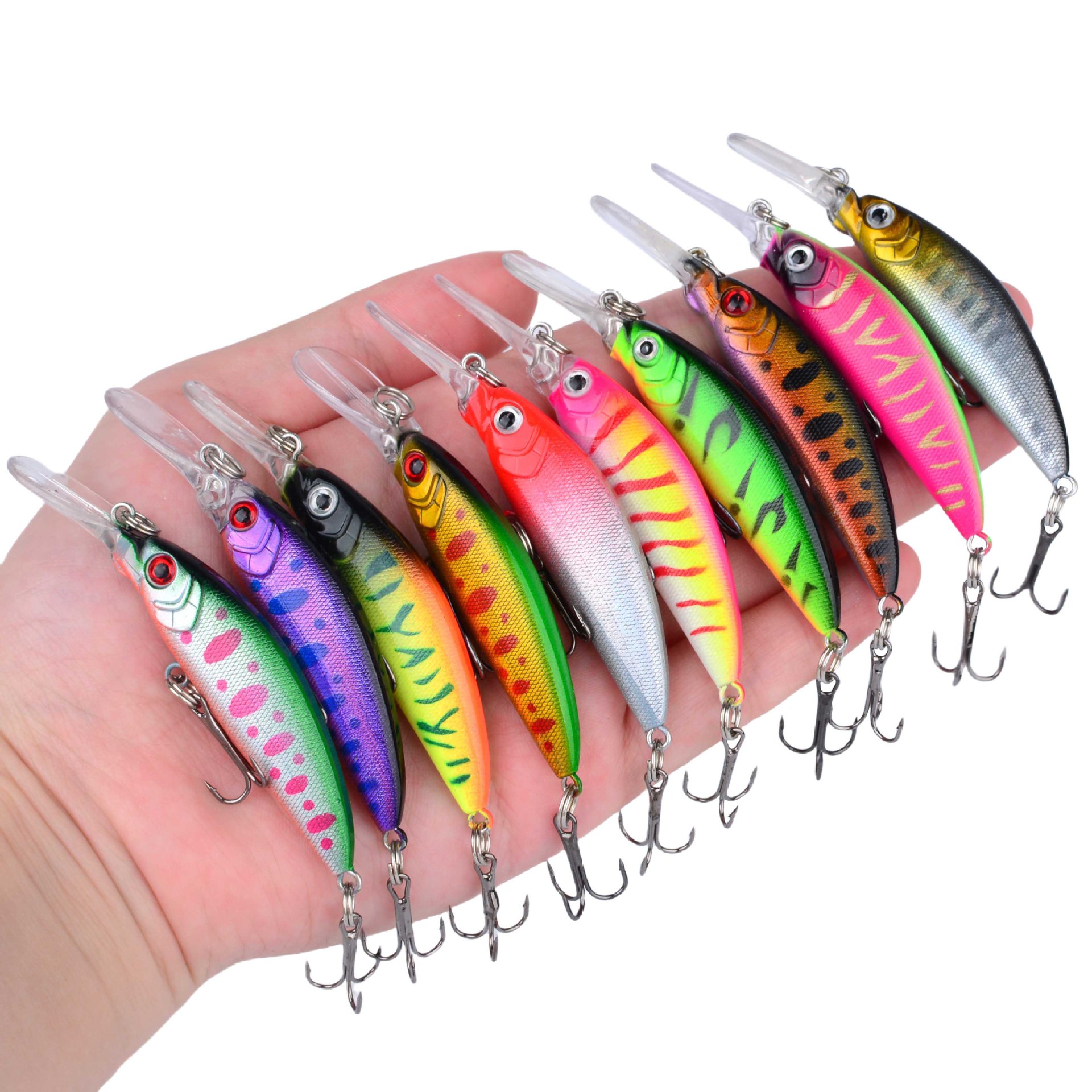 Sunflower Sinking Long Lip Minnow Lure 7.2cm 5.5g Hard Bait For Mandarin Fish, Culter, Bass
