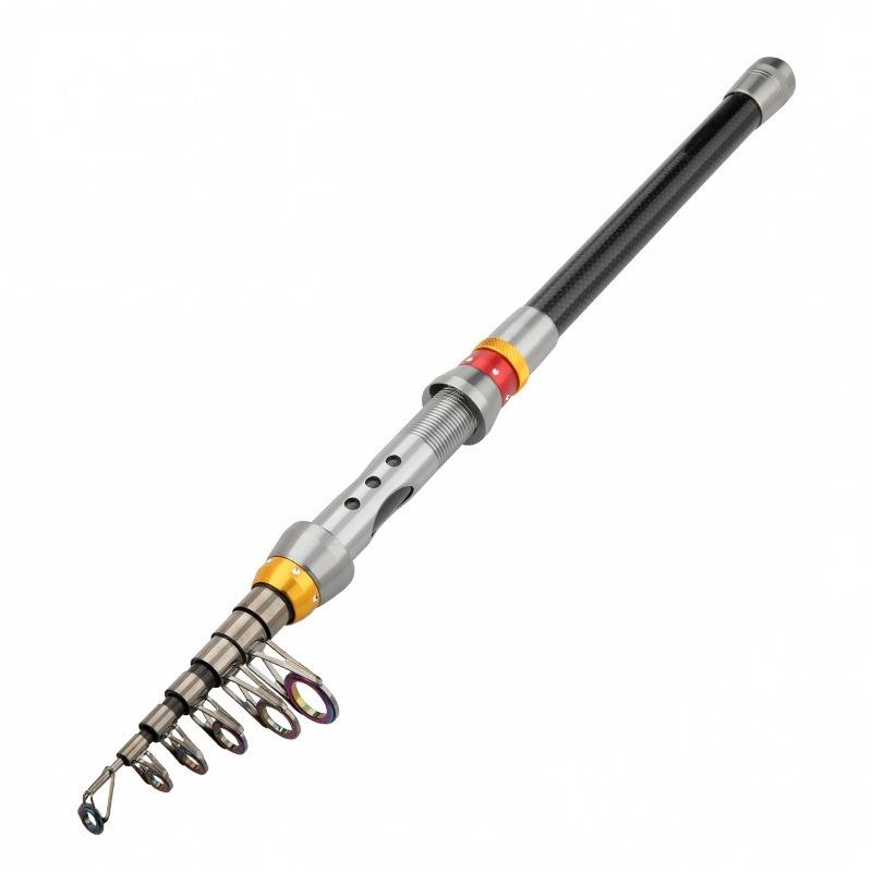 Sunflower Carbon Telescopic Mini Sea Rod, Portable Short Section Fishing Rod 1.8m~3.6m thumb 2