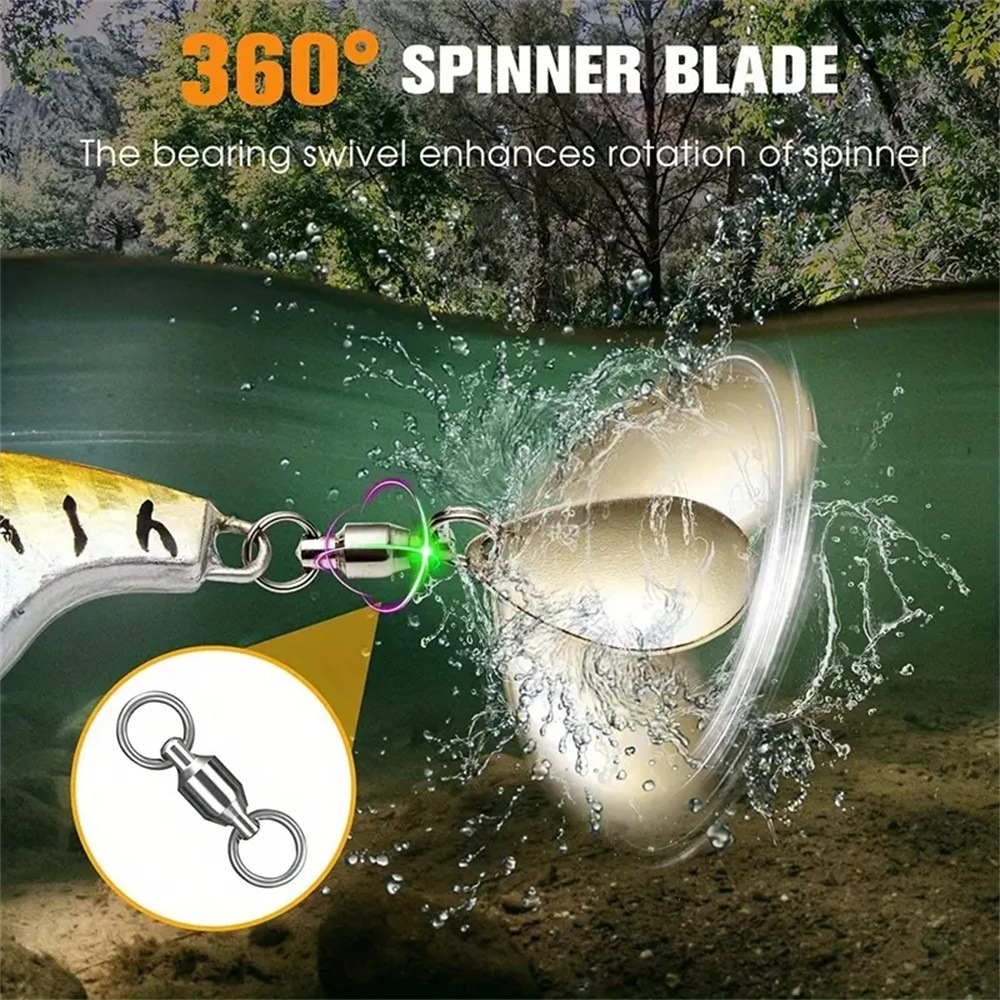 Rotating Spinning Blade VIB Lures Set, Metal Vibrating Fishing VIB Hard Bait thumb 1