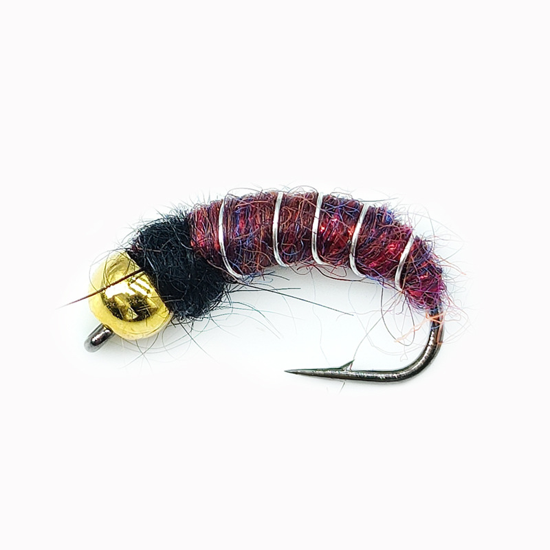 Sunflower Stone Caddis Nymph Fly Fishing Flies, Artificial Bait Lure for Trout, Bass, Brook Fishing thumb 3