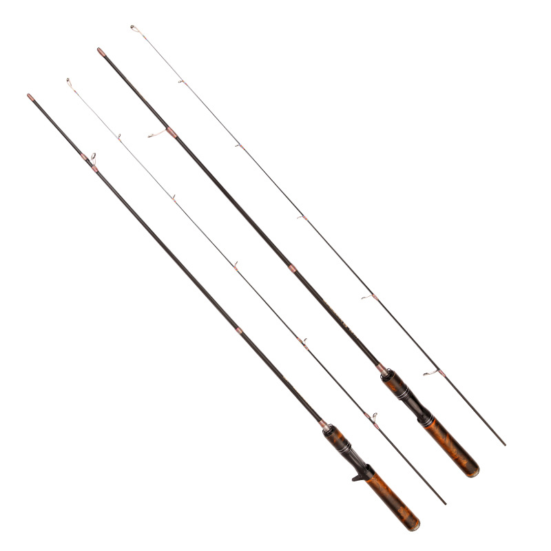 Sunflower 2 Pieces Trout Lure Rod, Solid Tip UL/L Fishing Rod With Solid Wood Handle