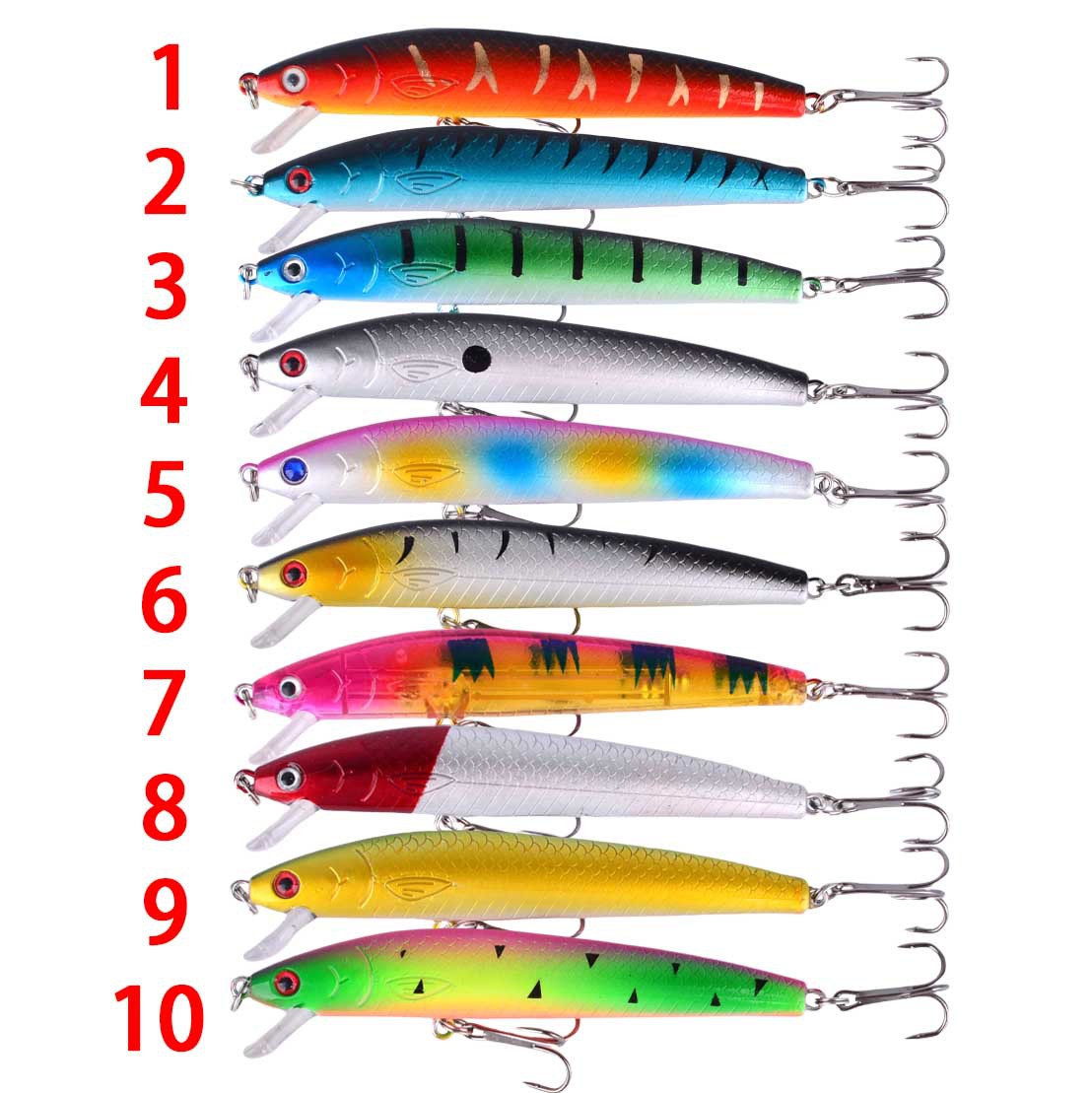 Sunflower Floating Minnow Lures 10cm 8.5g With Rattles Hard Bait thumb 3