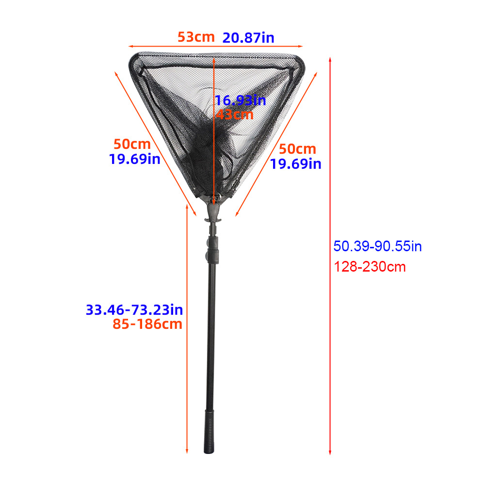 Sunflower Aluminum Folding Telescopic Landing Net Big Game Fishing Triangular Fish Net thumb 6