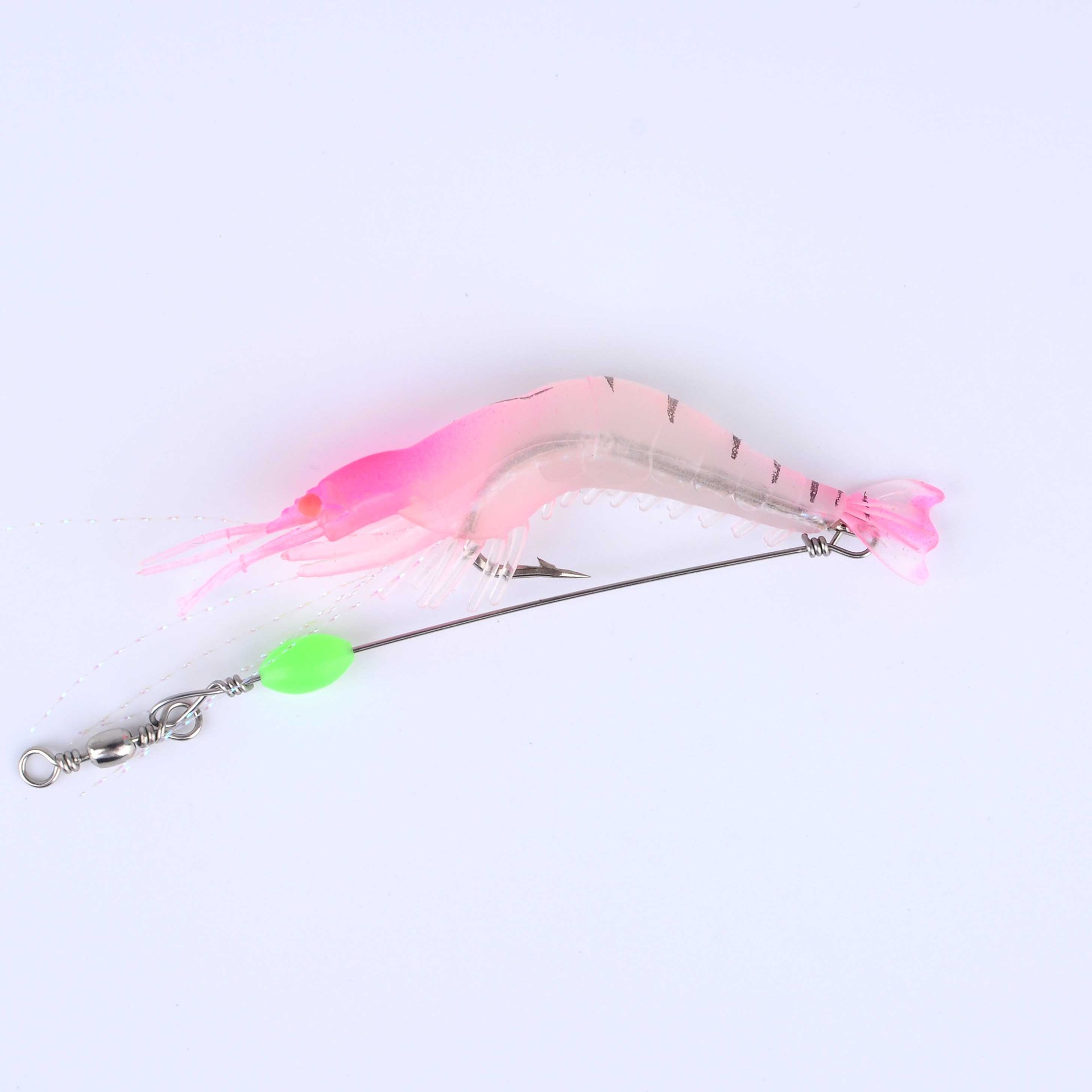 Luminous Soft Shrimp Fishing Lure 8cm 5.5g Pre-rigged Shrimp Bait For Bass Snakehead thumb 11