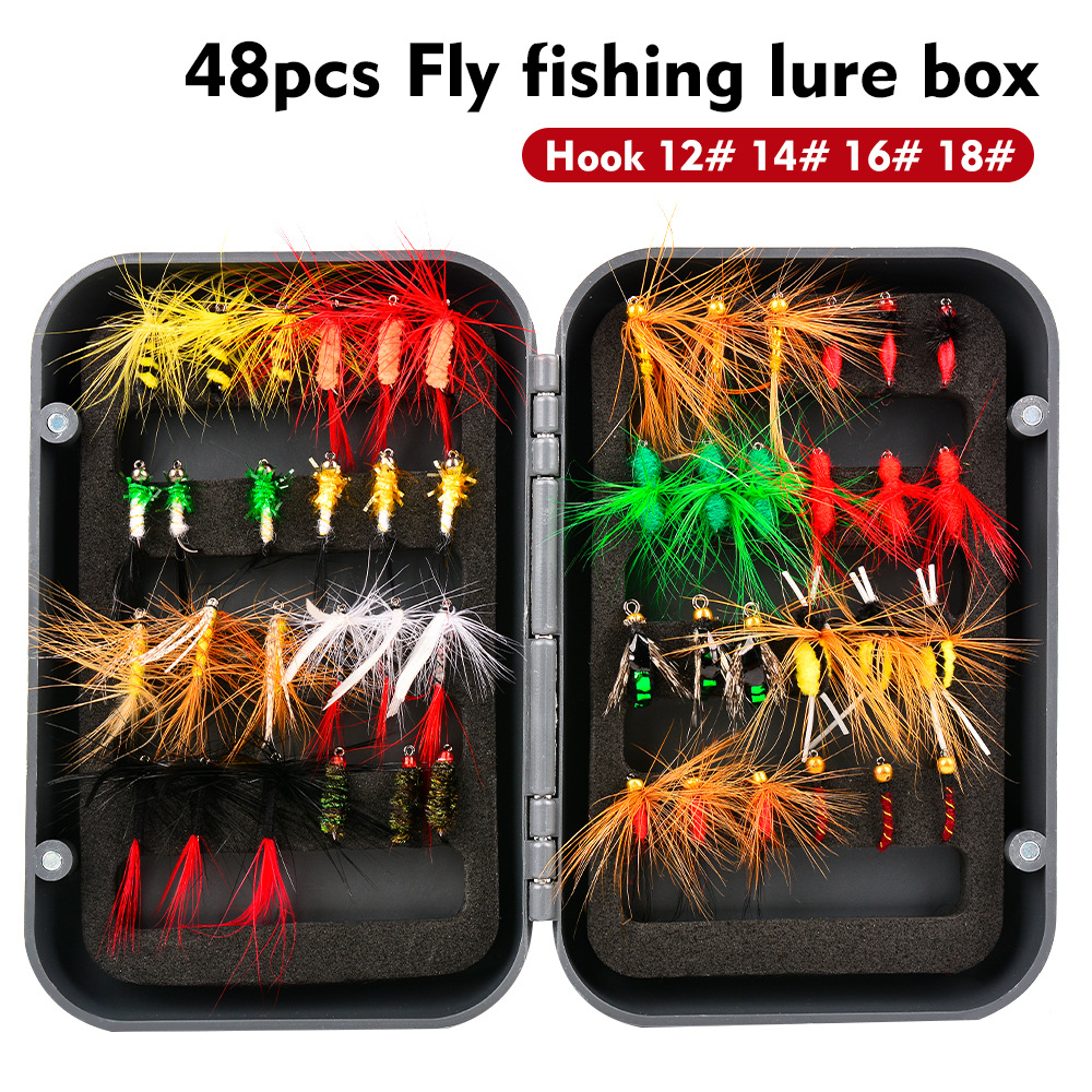 Sunflower Boxed Bionic Fly Fishing Flies Lures Micro Trout Ant Mosquito Insect Tackle thumb 15