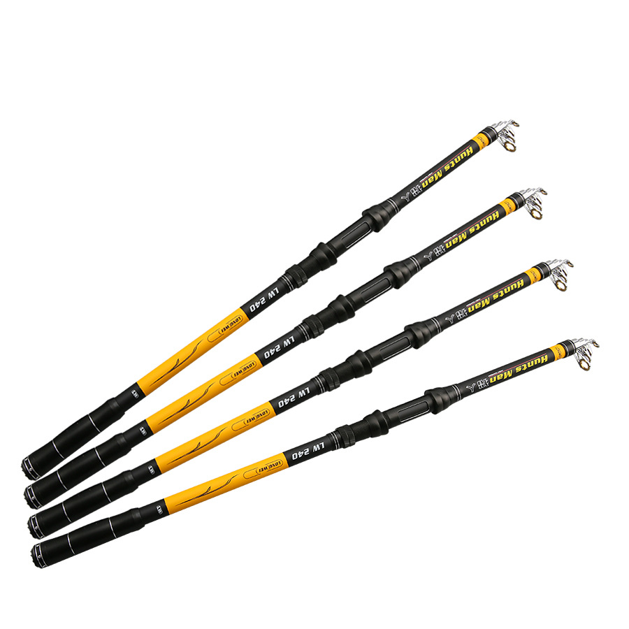 Sunflower 6 Layers Telescopic Sea Rod, Long Cast Spinning Fishing Rod 2.1M-4.2M