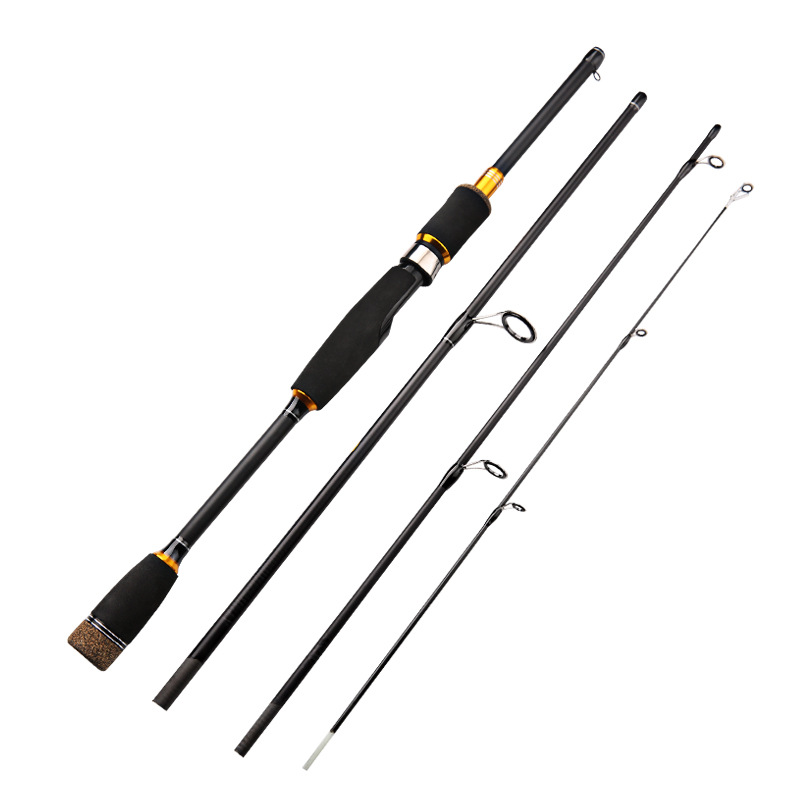Sunflower Carbon 4 Sections Lure Fishing Rod, ML Power Spinning & Casting Rod 1.8m /2.1m