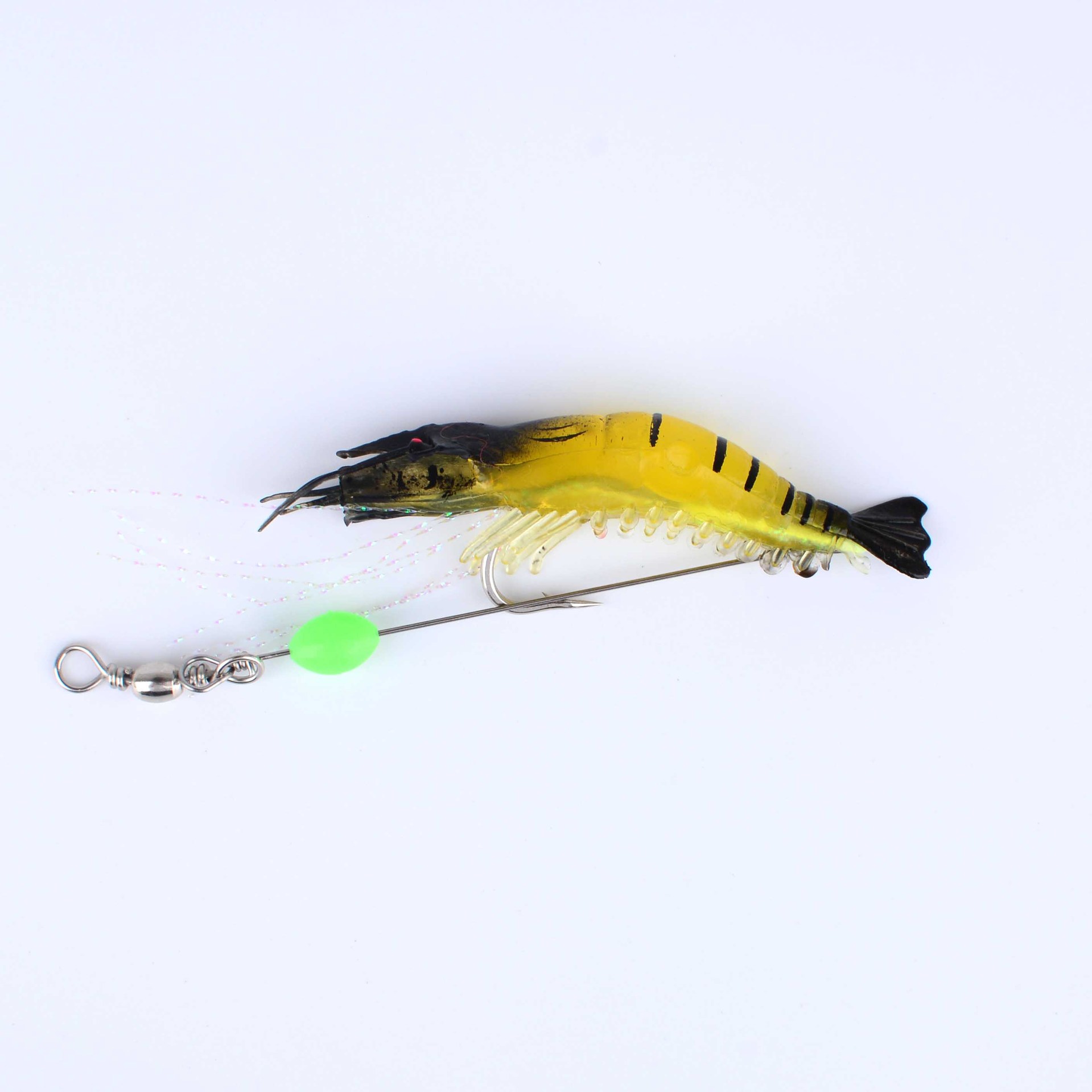 Luminous Soft Shrimp Fishing Lure 8cm 5.5g Pre-rigged Shrimp Bait For Bass Snakehead thumb 7