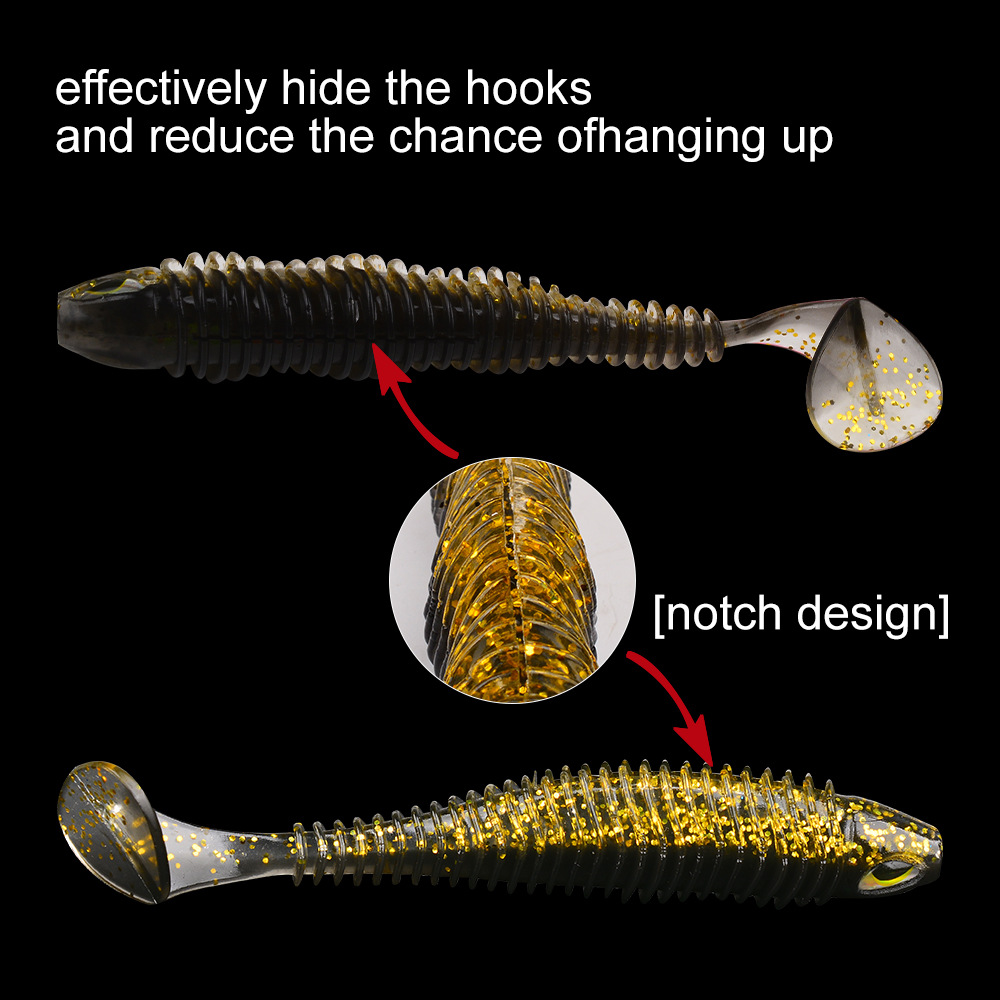 Sunflower Thread T‑Tail Soft Worm Lure DW6130 thumb 16