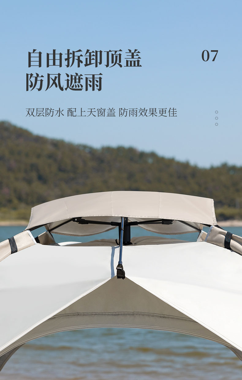 Sunflower Single Layer Automatic Pop Up Camping Tent, Sun Protection Silver Coating Family Outdoor Tent thumb 10