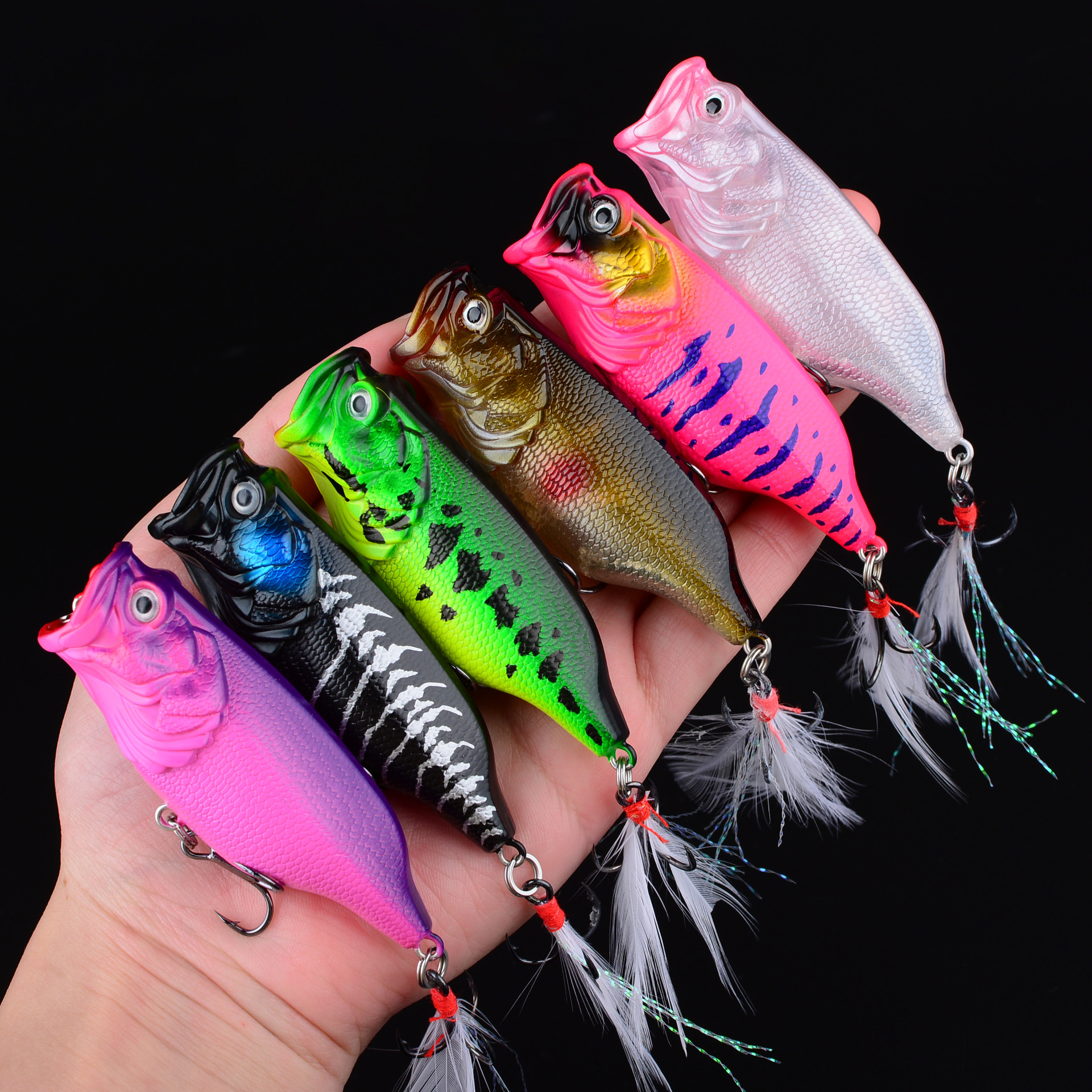 Sunflower Sinking Popper Fishing Lure Long Cast Topwater Hard Bait For Bass & Culter