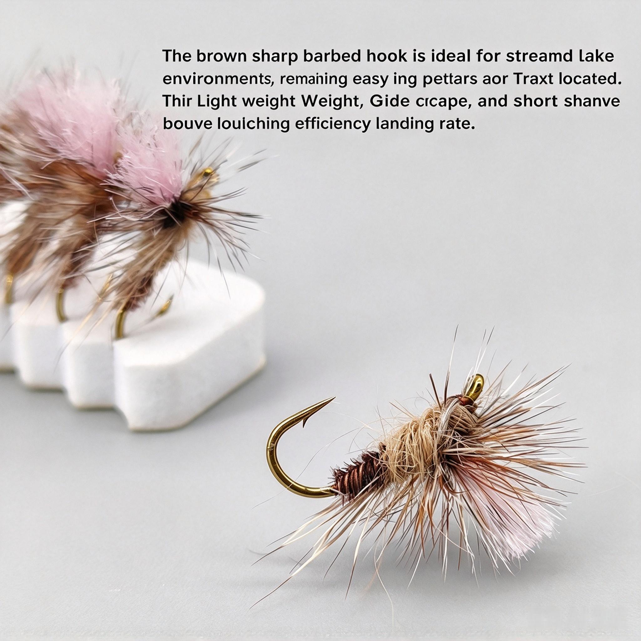Sunflower Parachute Adams Dry Fly Fishing Flies, Artificial Parachute Adams Lure for Trout, Bass Fly Fishing thumb 8