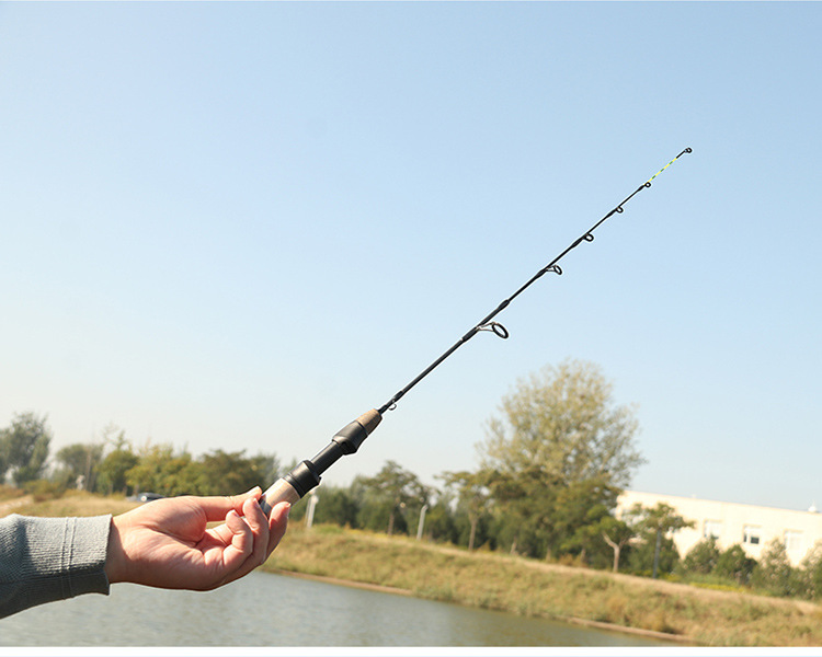 Sunflower Carbon Ice Fishing Rod 60cm, Double Tip Winter Ice Rod, 2 Sections Portable Short Lure Rod thumb 17
