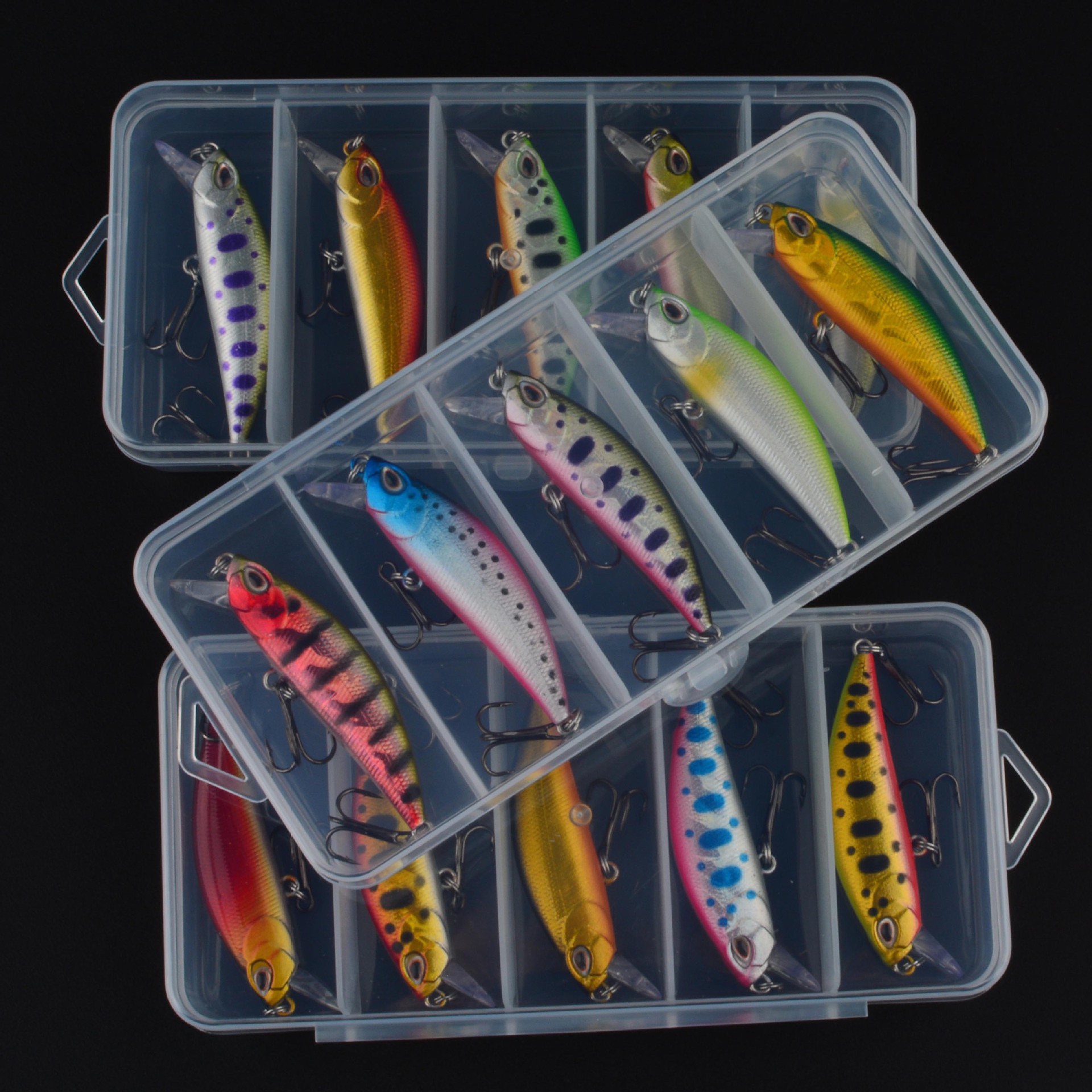 Sunflower 5Pcs Sinking Tiny Minnow Lure Box Set 5.5cm 5g Twitch Sinking Micro Fishing Lures thumb 2
