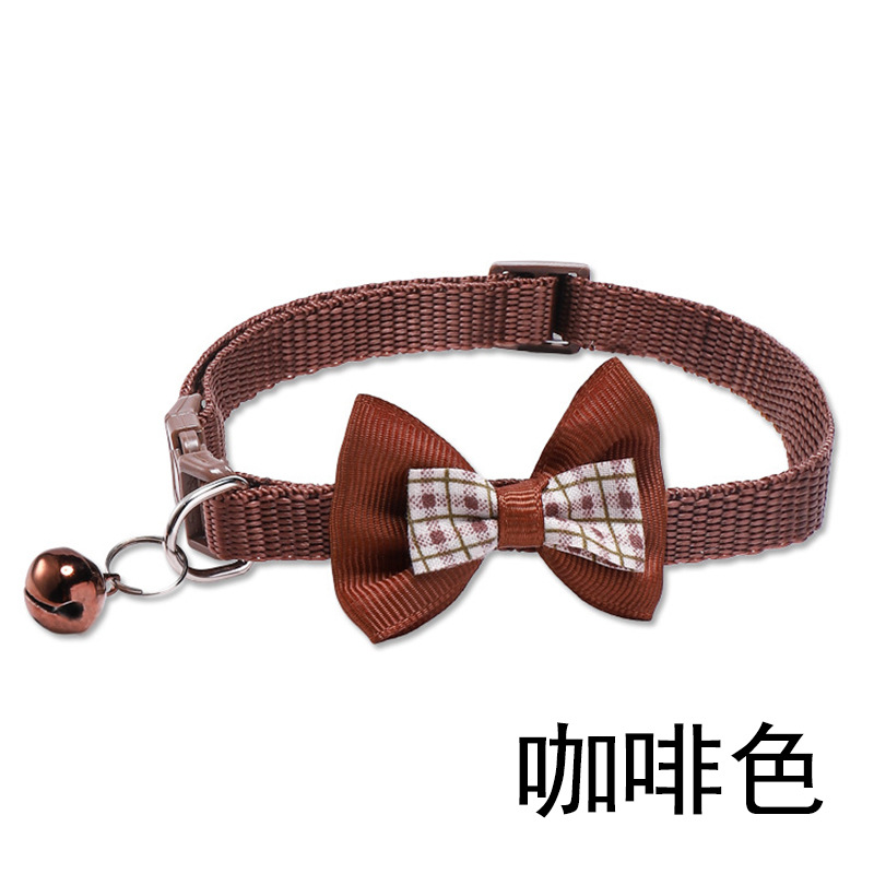 Plaid Bow Tie Cat Collar with Bell thumb 6