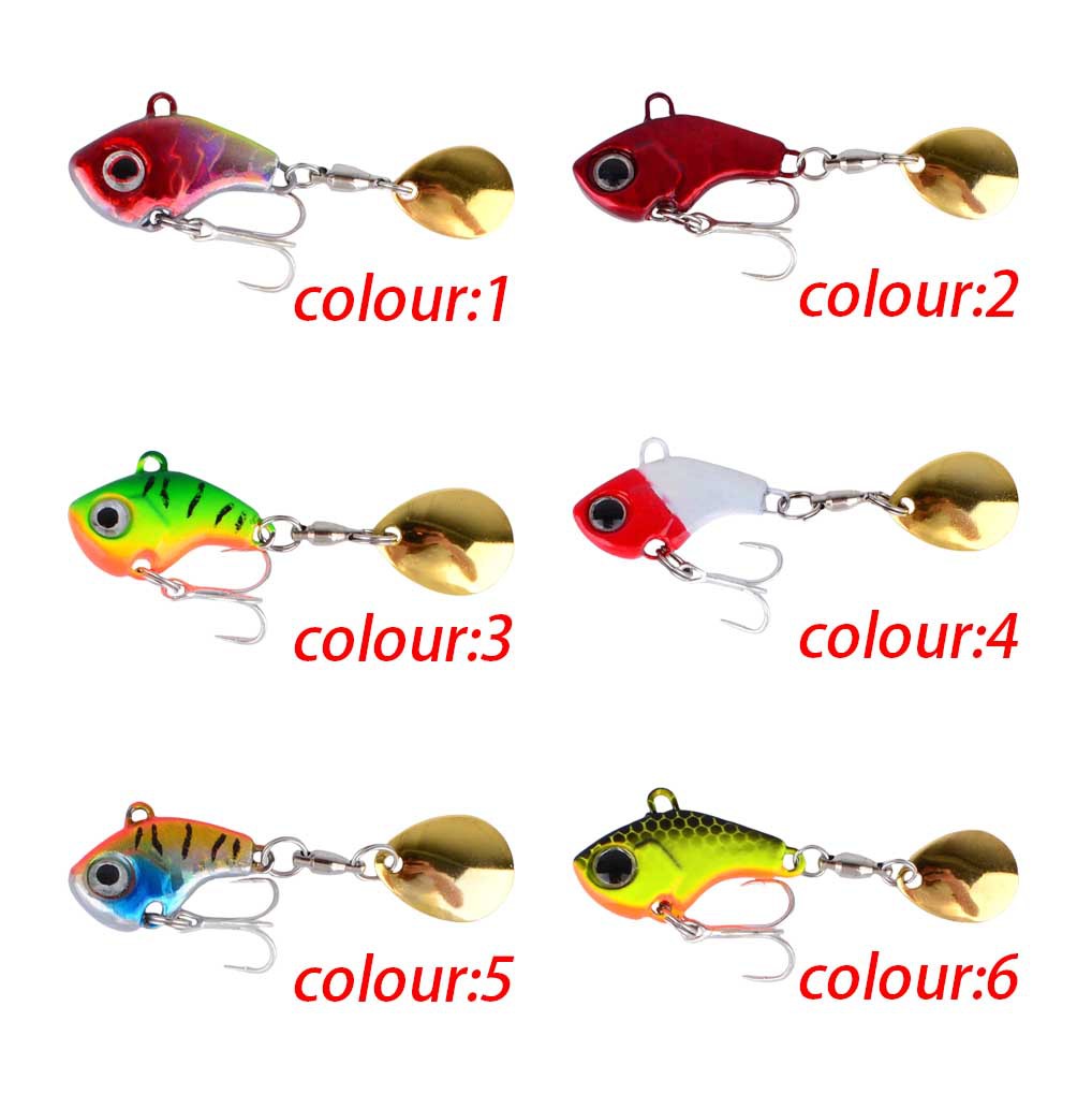 Sunflower Metal VIB Lure With Spinning Blade, Freshwater & Saltwater Fishing Bait thumb 2