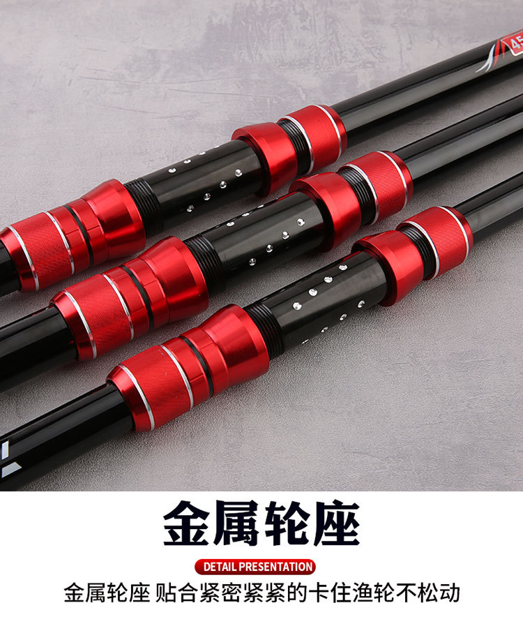 Sunflower Carbon Telescopic Surf Casting Rod, Extra Hard Power Anchor Fishing Rod 2.1m-4.5m thumb 9