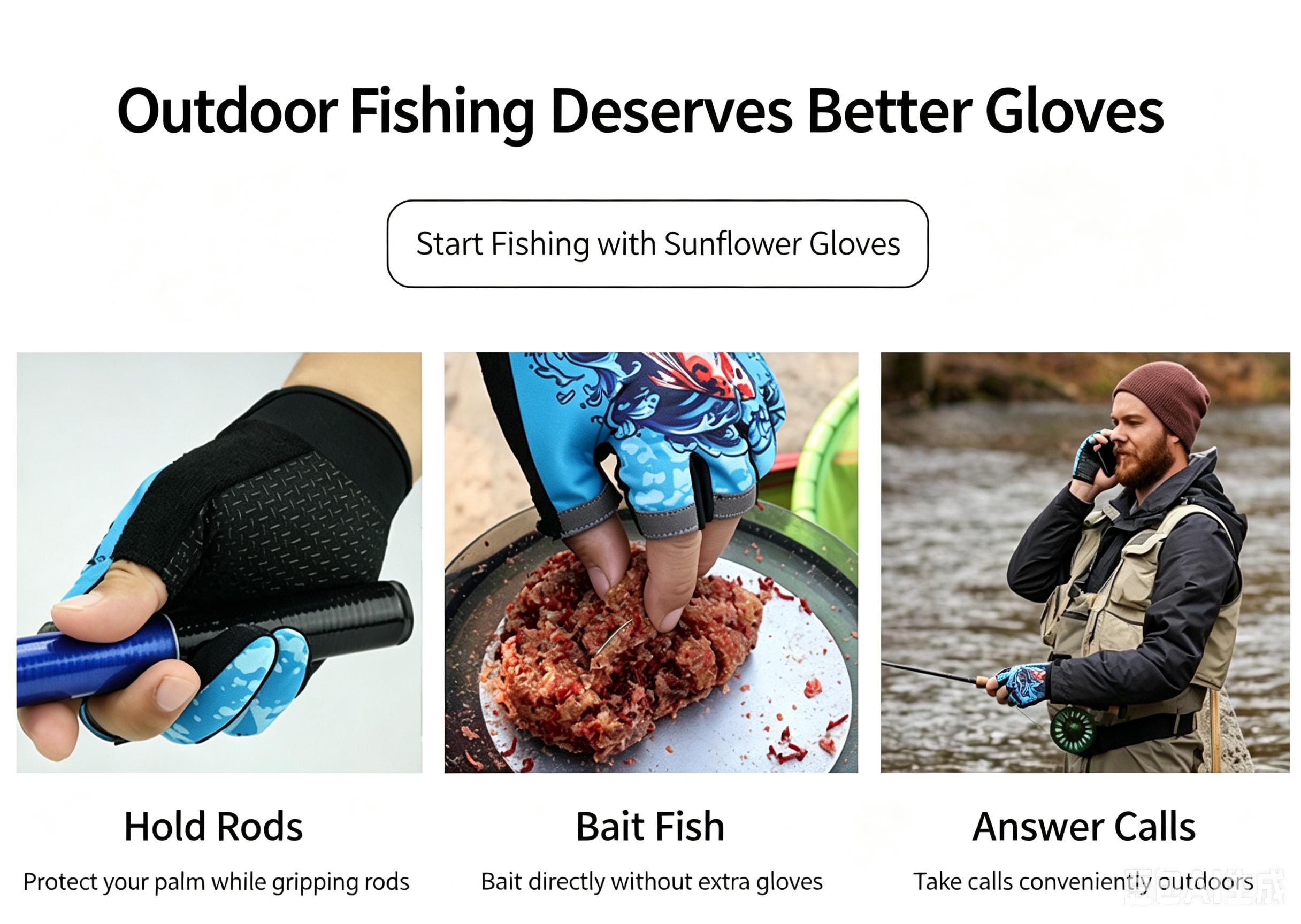 3 Finger Cut Fishing Gloves thumb 5