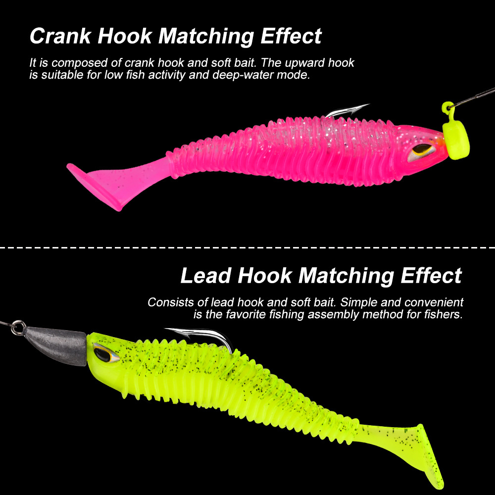 Sunflower Thread T‑Tail Soft Worm Lure DW6130 thumb 17