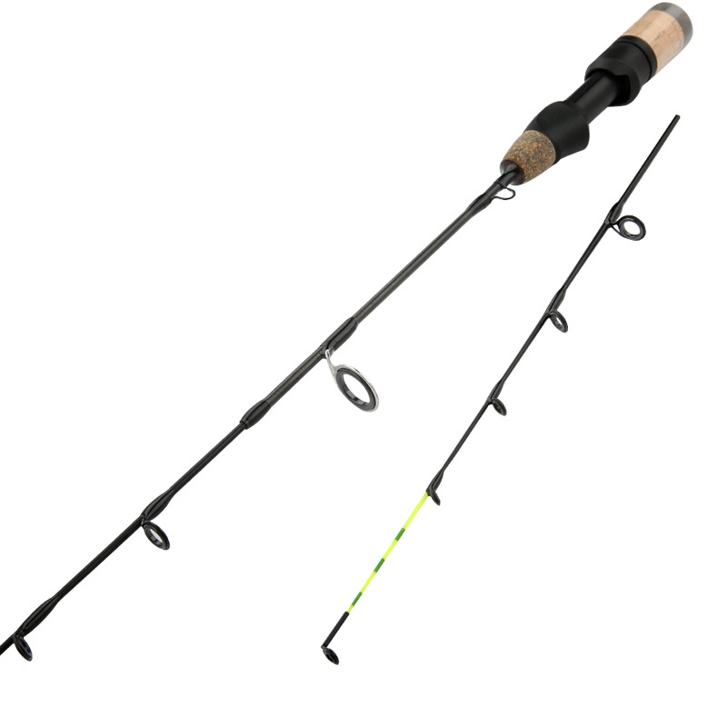 Sunflower Carbon Ice Fishing Rod 60cm, Double Tip Winter Ice Rod, 2 Sections Portable Short Lure Rod thumb 1