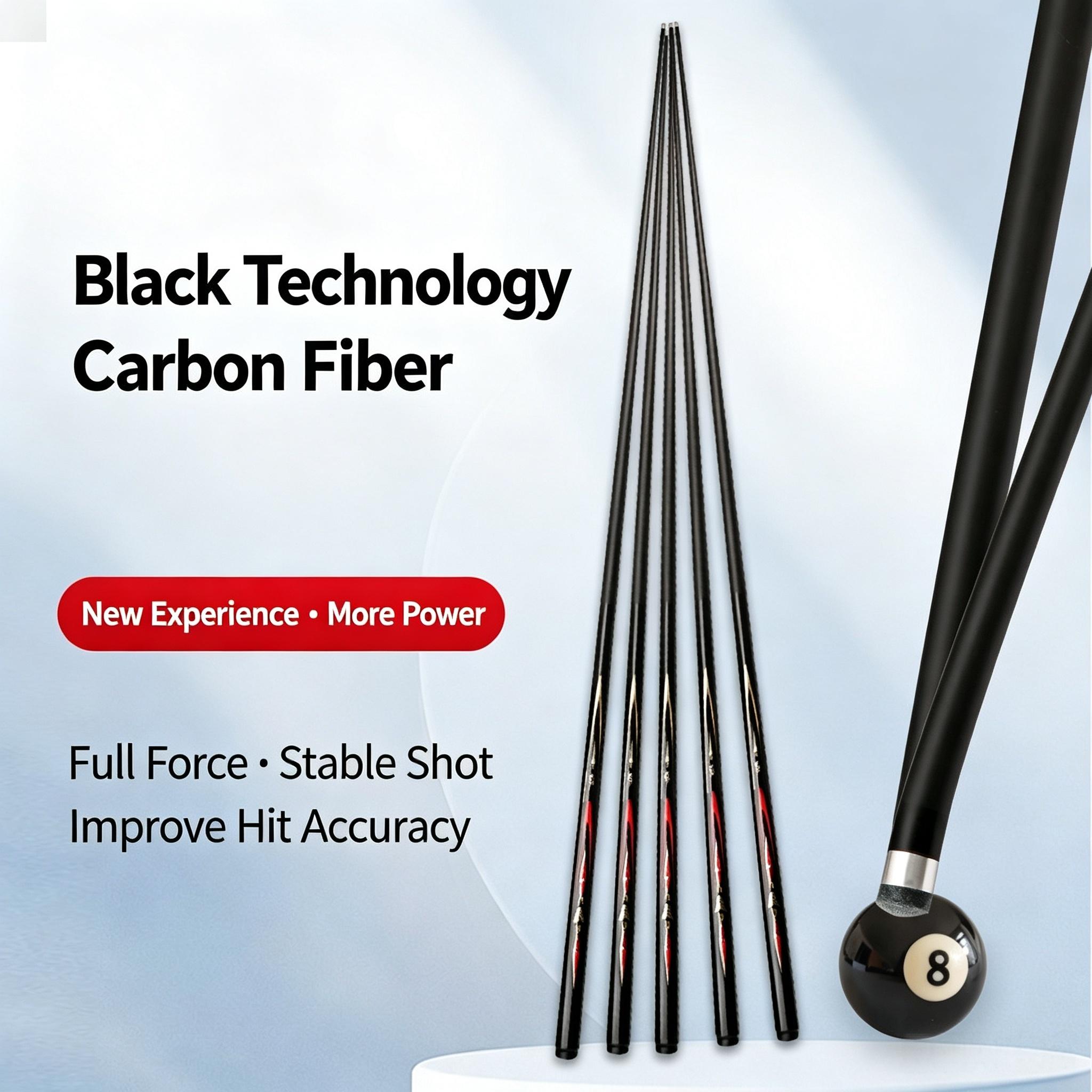 Sunflower One-Piece Carbon Fiber Billiard Pool Cue 145cm Small Tip Billiard Stick thumb 6