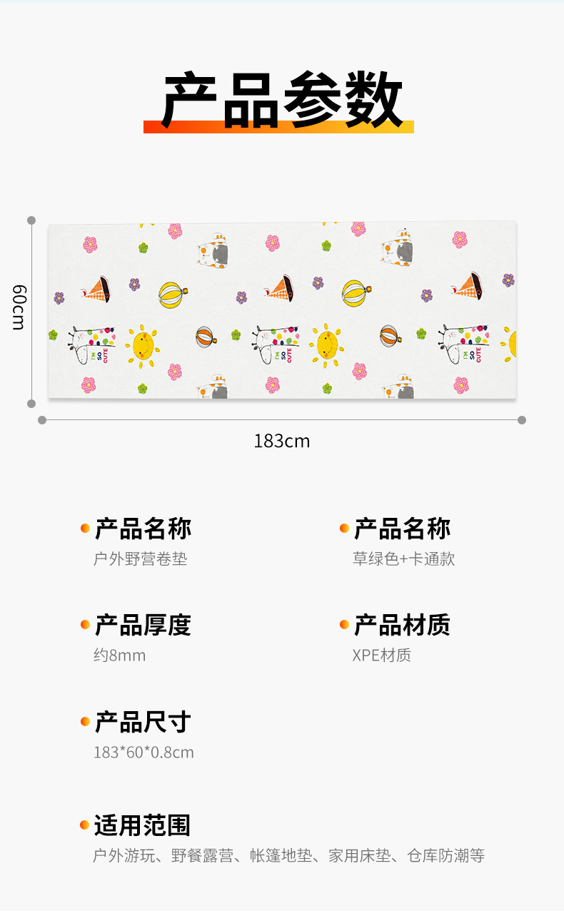 Sunflower XPE Double Sided Aluminum Film Camping Roll Mat, Waterproof Moisture Proof Tent Pad thumb 14