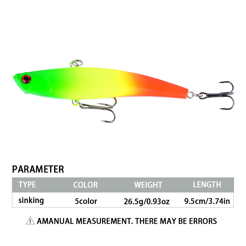 Sunflower Sinking Vibration VIB Fishing Lure 9.5cm/26.5g Long Cast Salt & Fresh Water Bait thumb 2