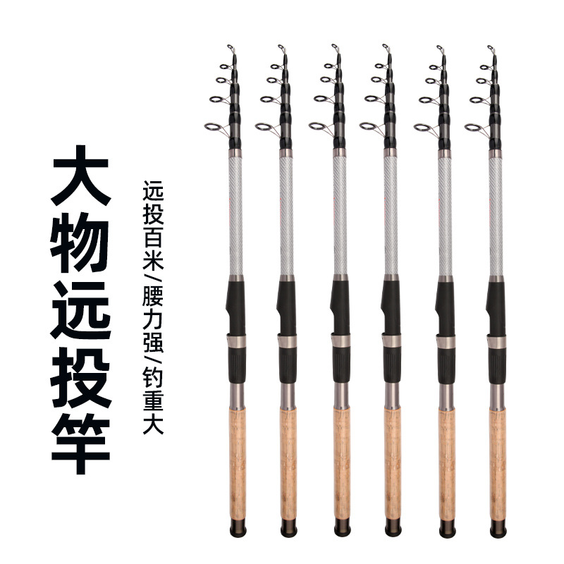 Sunflower Telescopic Sea Fishing Rod, Fiberglass Hard Power Casting Rod 2.1m~3.9m thumb 7